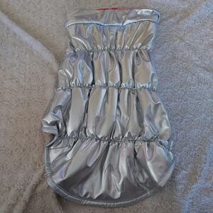 Boots & Barkley Large Metallic Silver Dog Vest Cover Coat